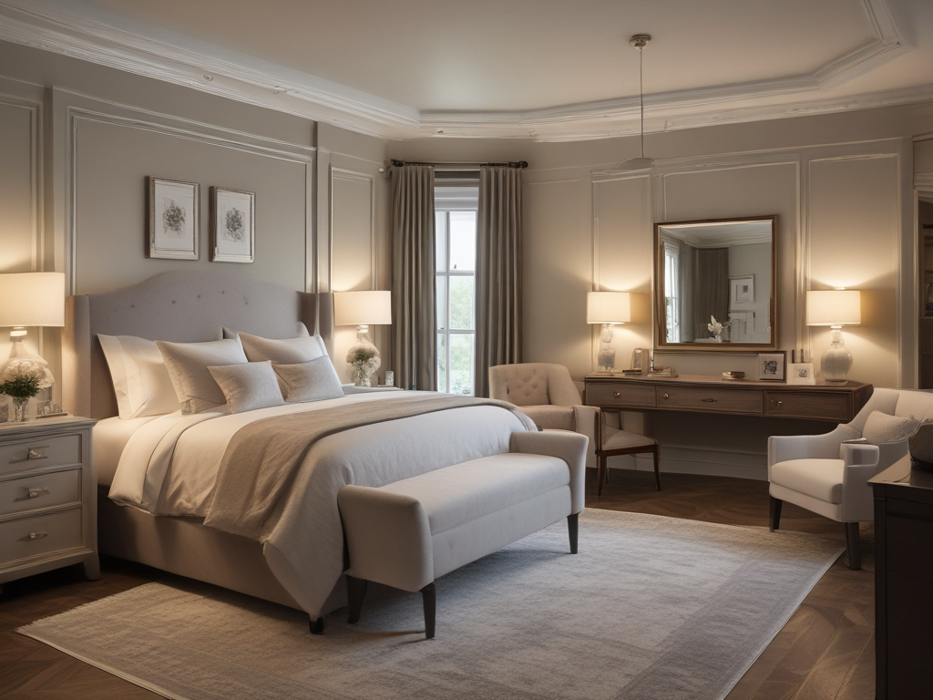 Эффектный и продуманный спальный оазис для двоих