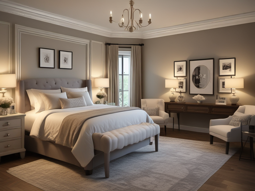 Эффектный и продуманный спальный оазис для двоих